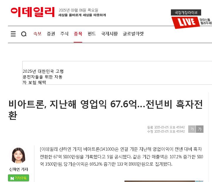 Viatron, Operating Profit of KRW 6.76 Billion Last Year…  Turning a Profit Compared to the Prev... 썸네일